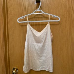 Champagne pink satin camisole tank top!